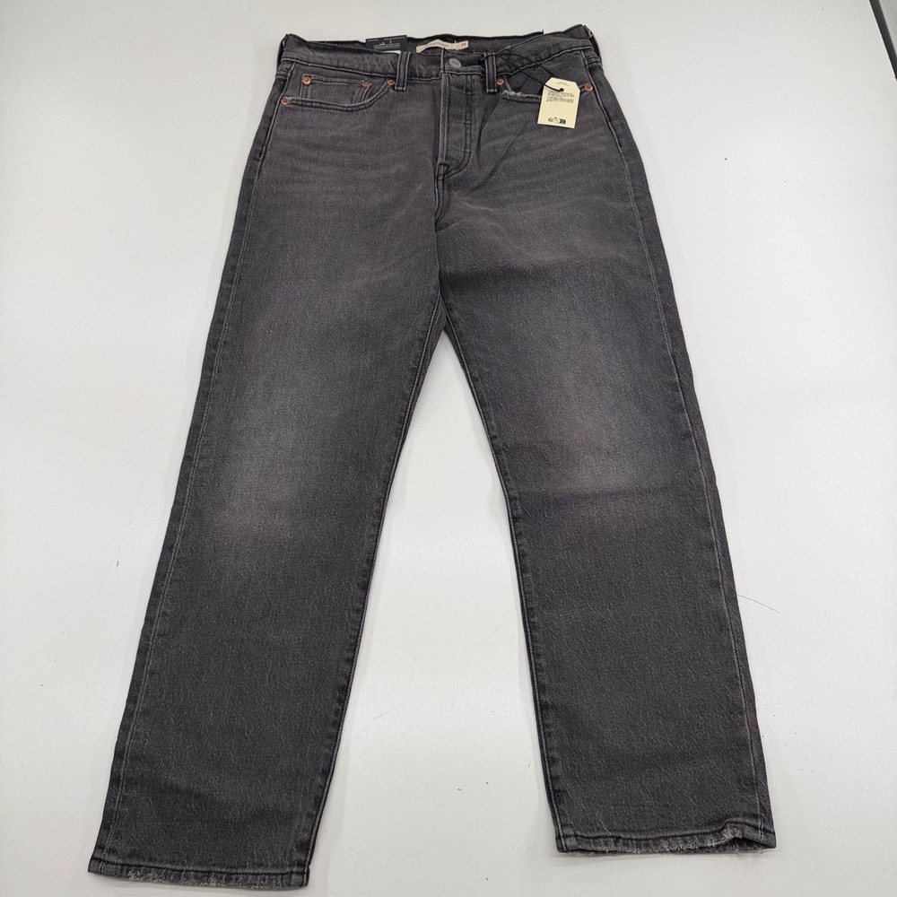 Levis Wedgie Straight High Rise Jeans Grey Charcoal 28x26 NWT 349640216